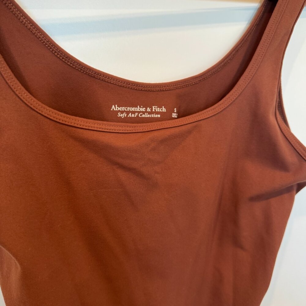 Abercrombie & Fitch Soft Collection brown seamless body suit S NWOT - Picture 2 of 5